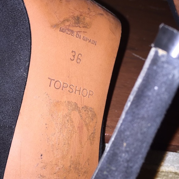 TopShop Black Heels Size 36/6 Made in Spain - Picture 8 of 8